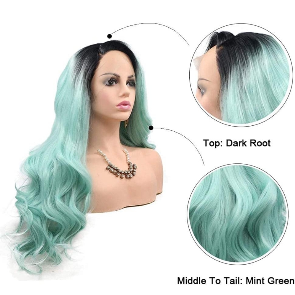 Superior Ombre Mint Green Lacefront Wig